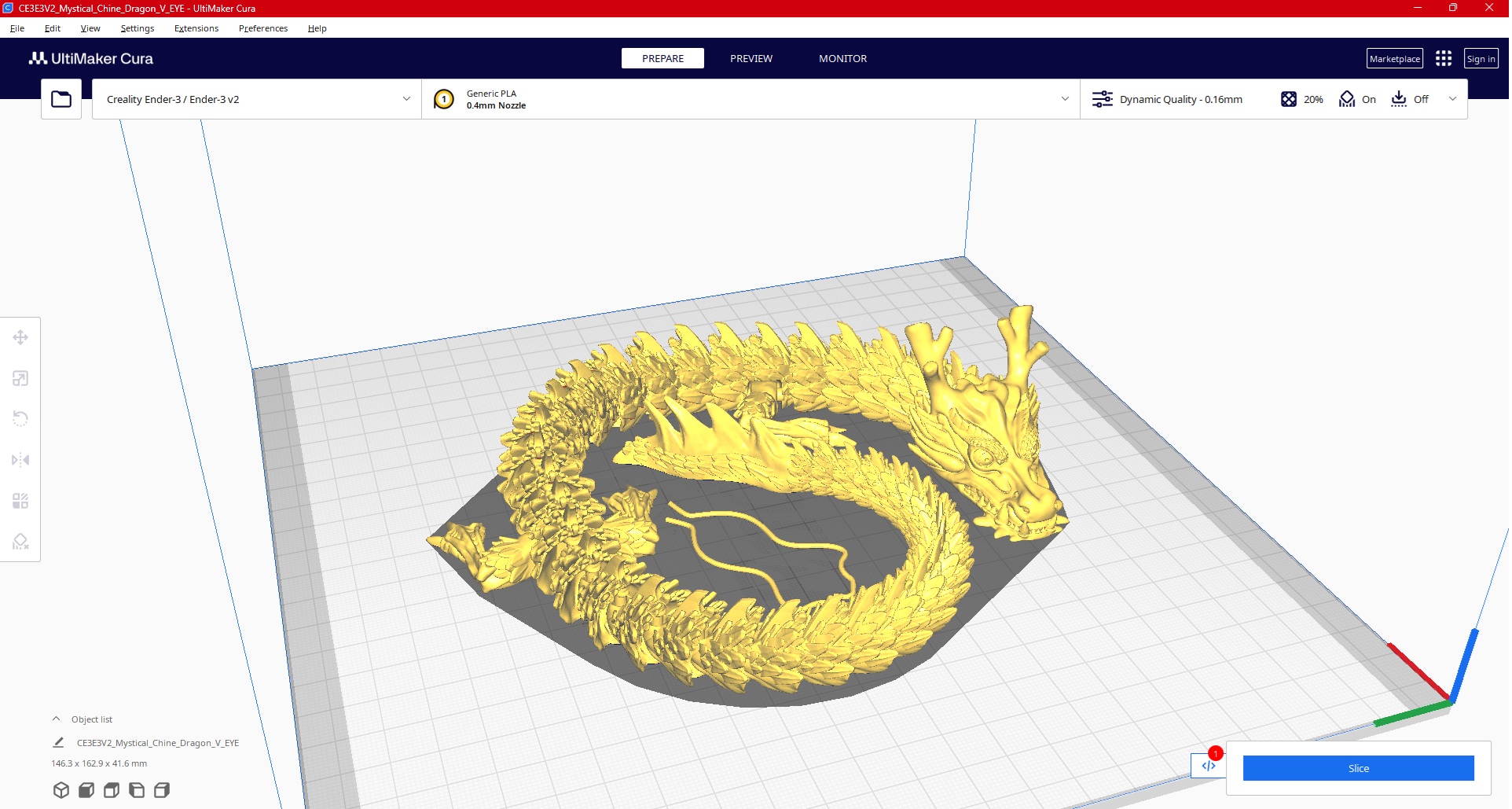 3D可打印关节式中国龙